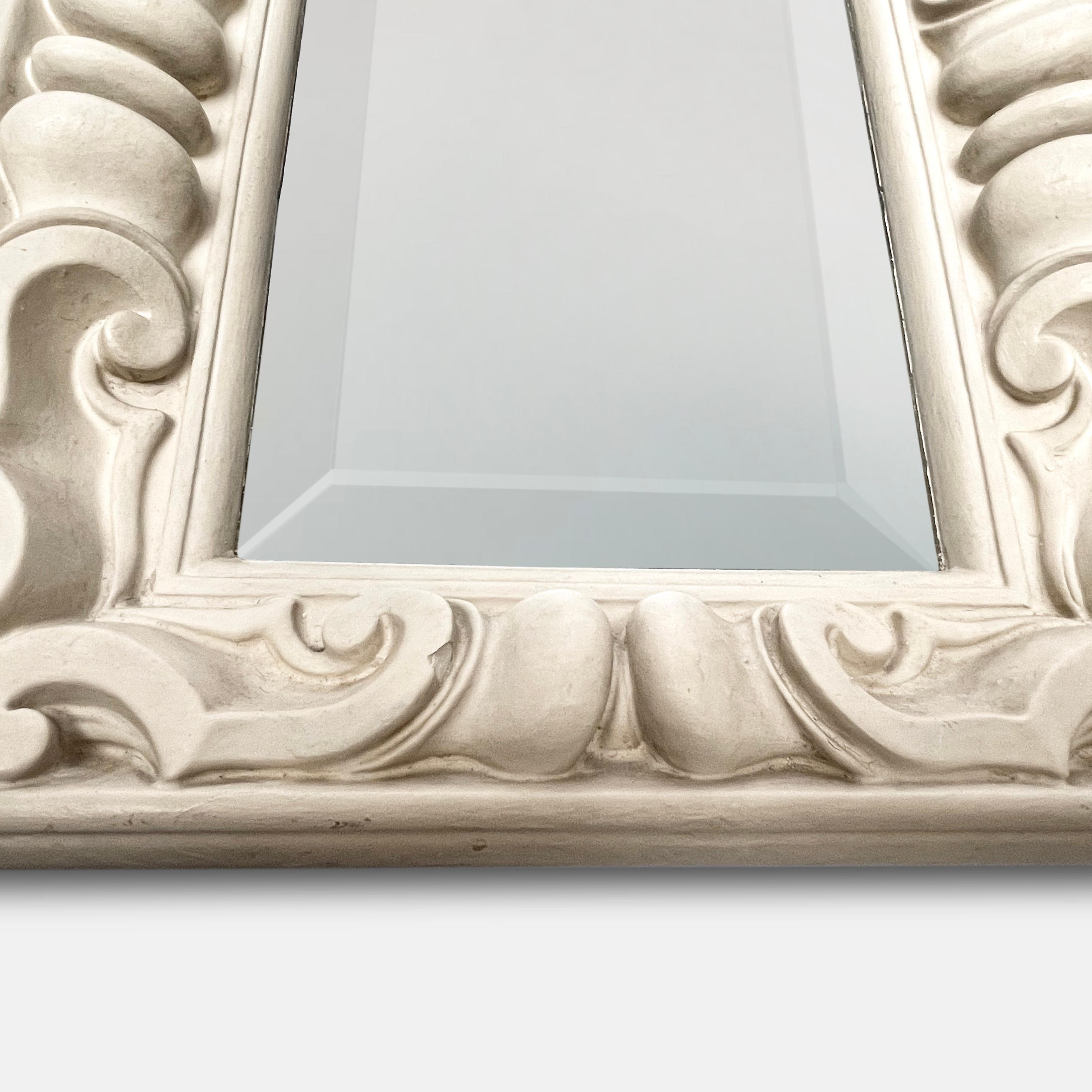 1940s Plaster Mirror in the Manner of Serge Roche In Good Condition For Sale In London, GB