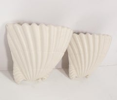 1940s Plaster Shell Sconces Style of Diego Giacometti for Jean Michel Frank