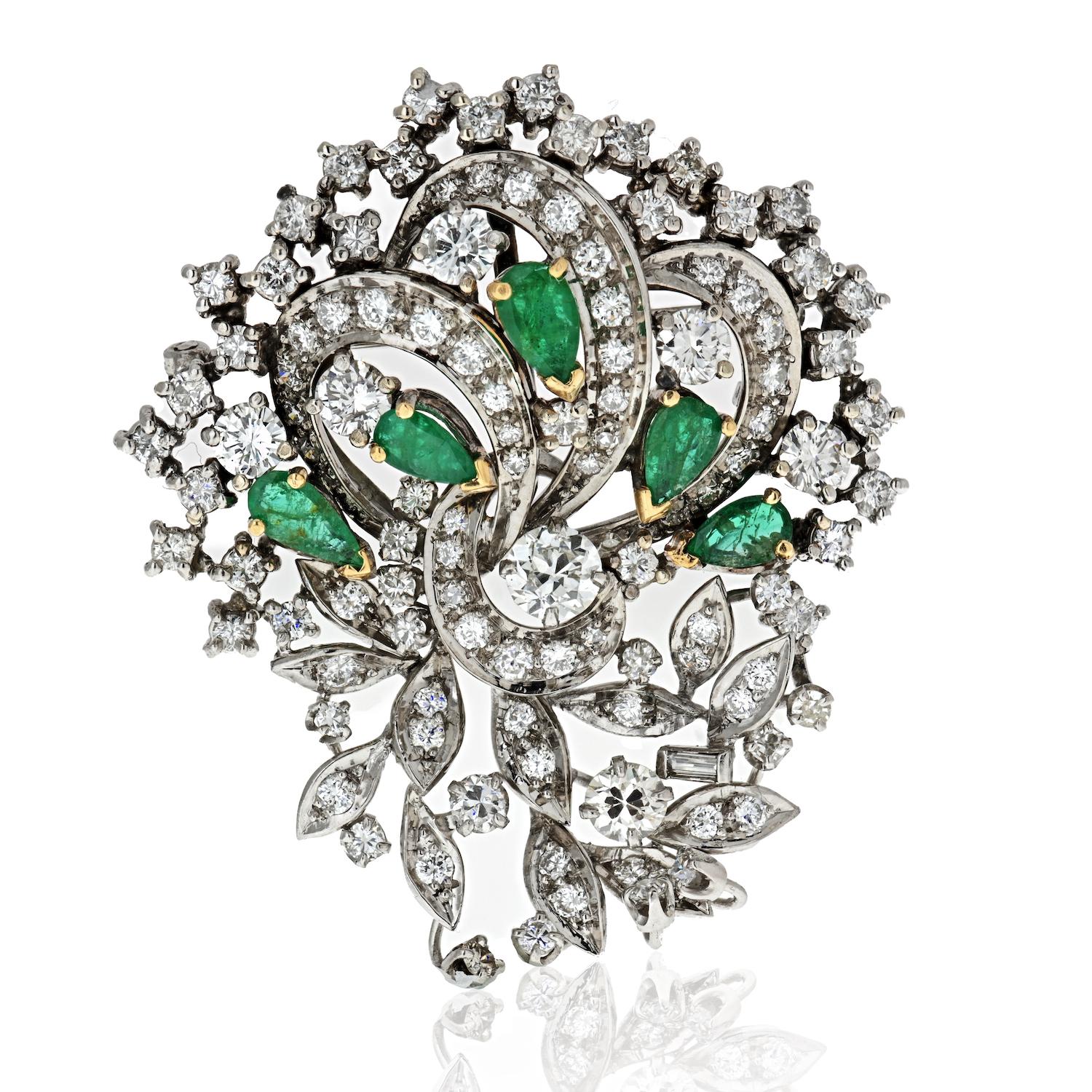 emerald brooches for sale