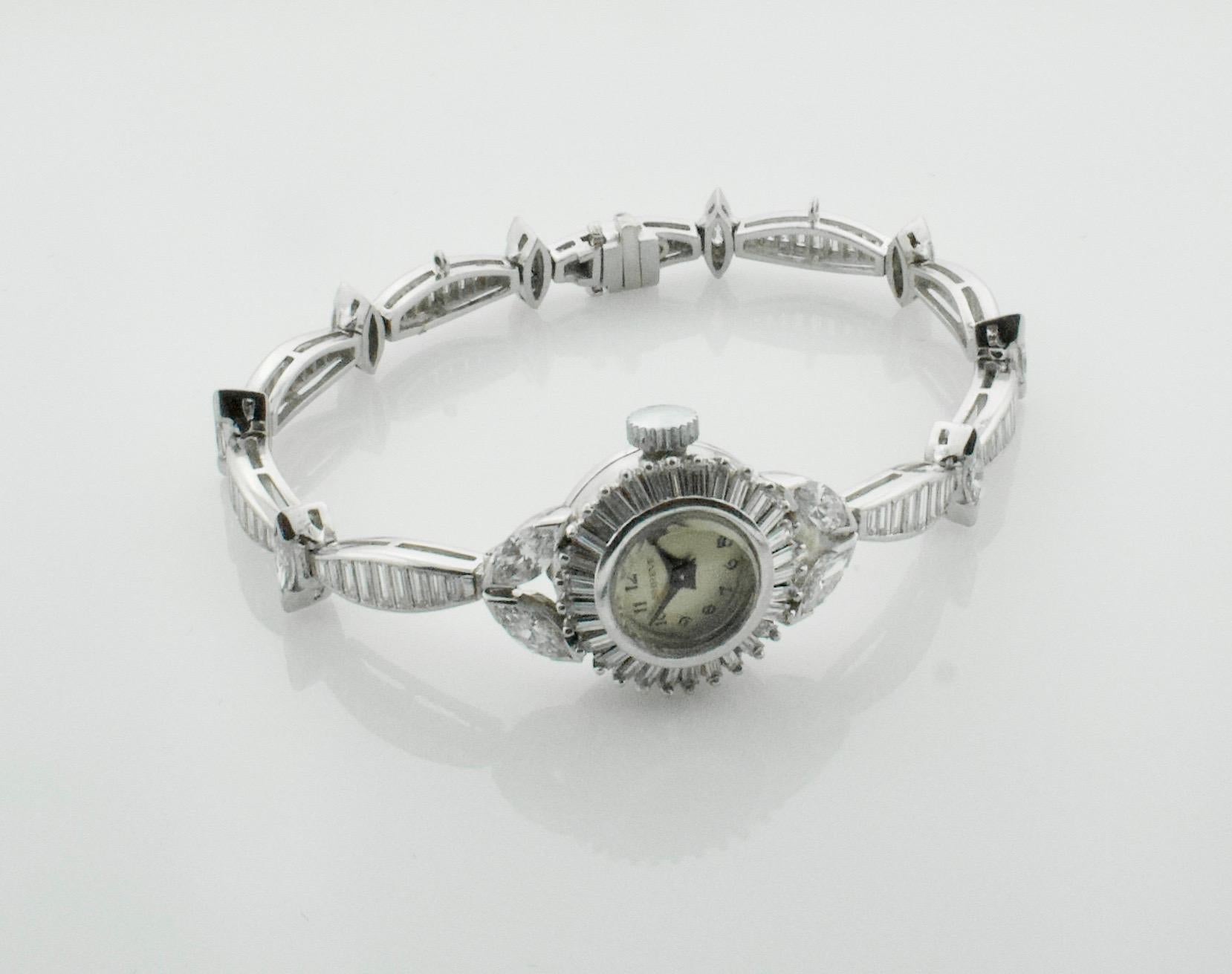 1940s Platinum Diamond Watch 