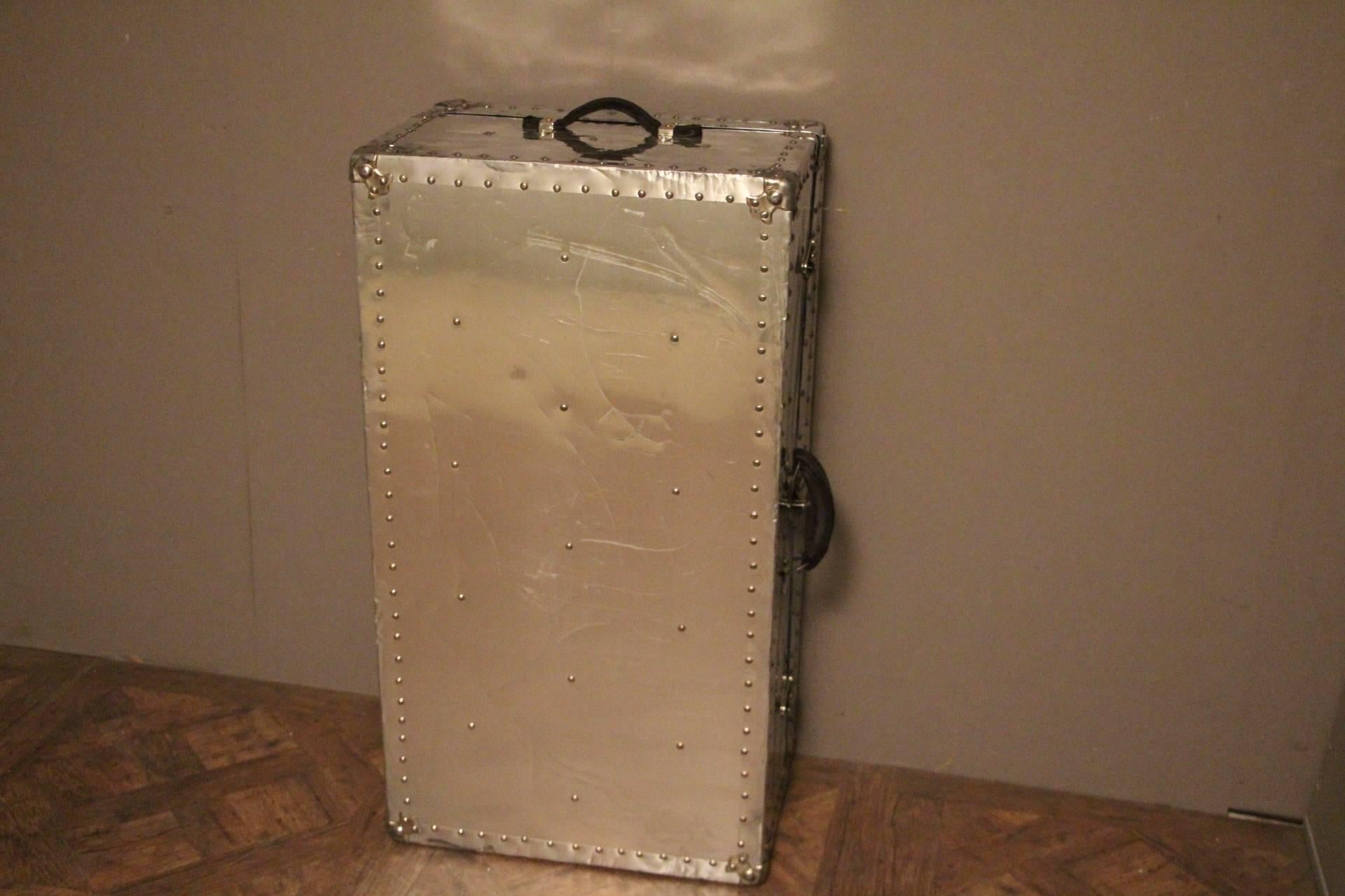 Aluminum 1940s Polished Aluminium Steamer Trunk