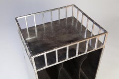 1940s Polished Steel Canterbury End Table