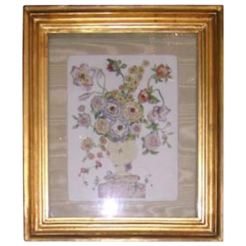 1940s Porcelain Flower Shadow Box