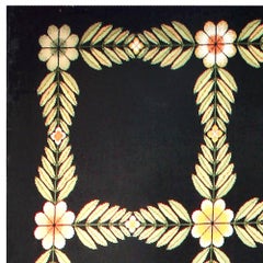 1940s Portuguese Needlepoint Rug with Floral Trellis Design Doris Leslie Blau