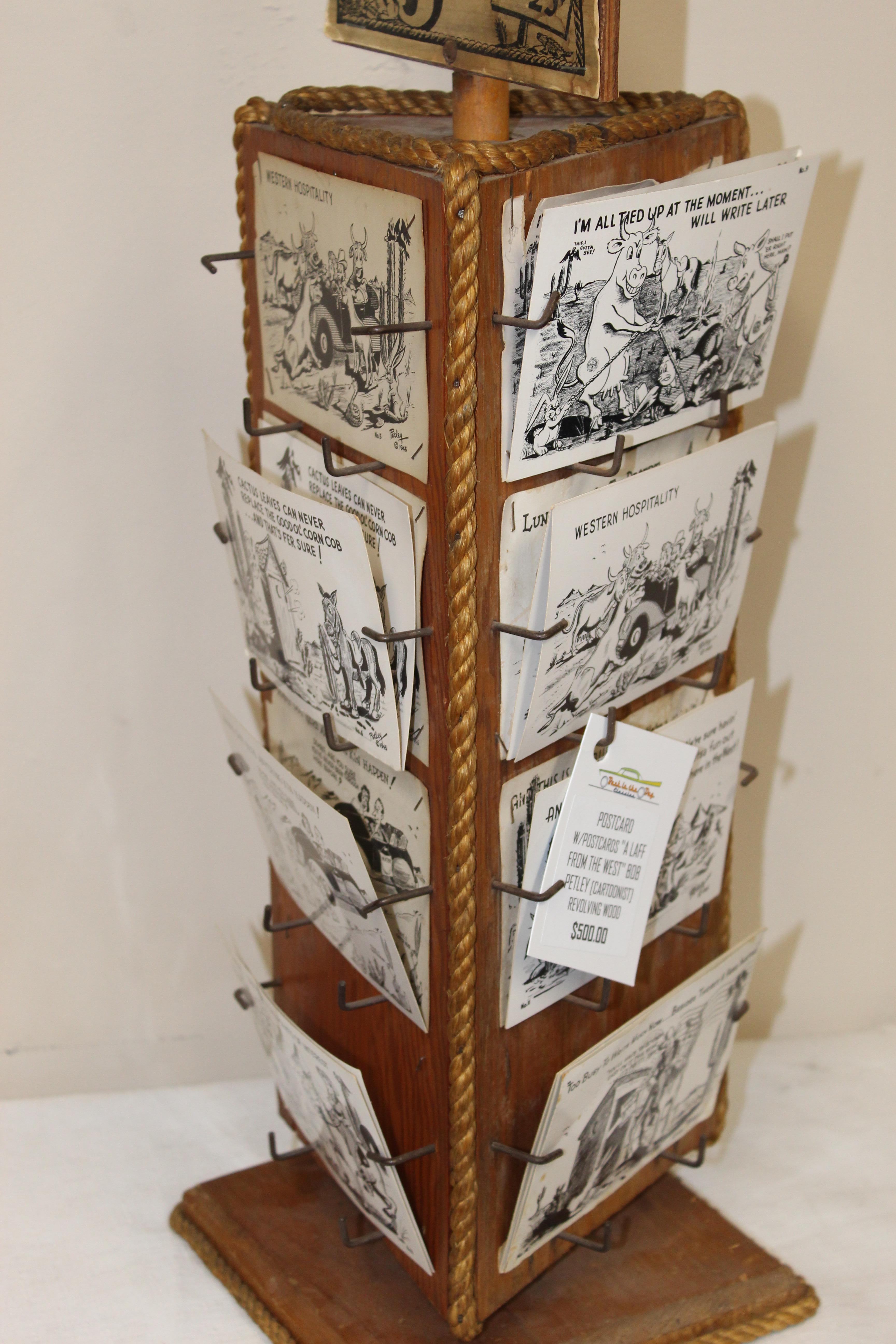 American 1940s Post Card Display Rack by Bob Petley For Sale