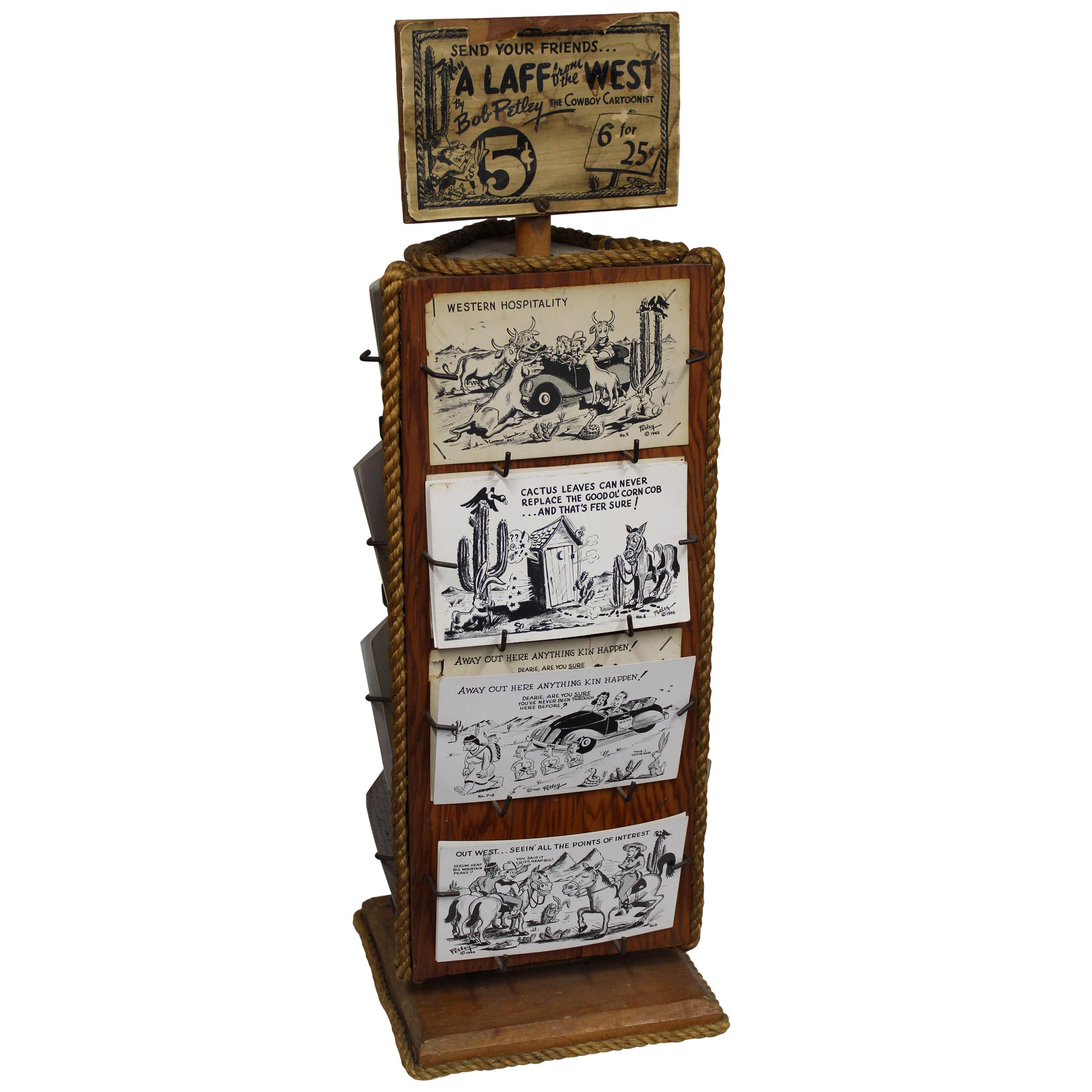 1940s Post Card Display Rack by Bob Petley For Sale