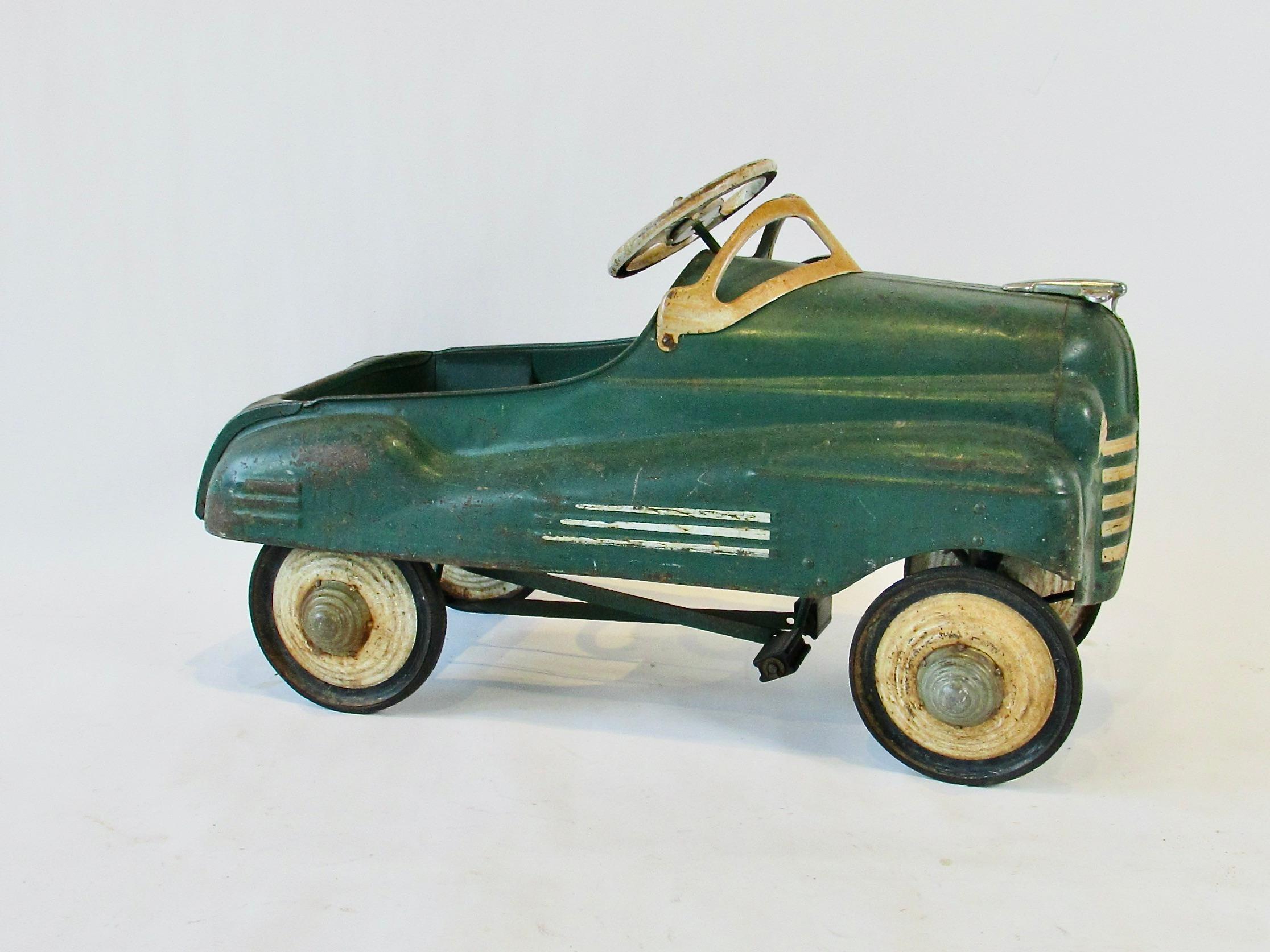 1940s Pressed Steel Pedal Car by the Murray Co. in original paint 3