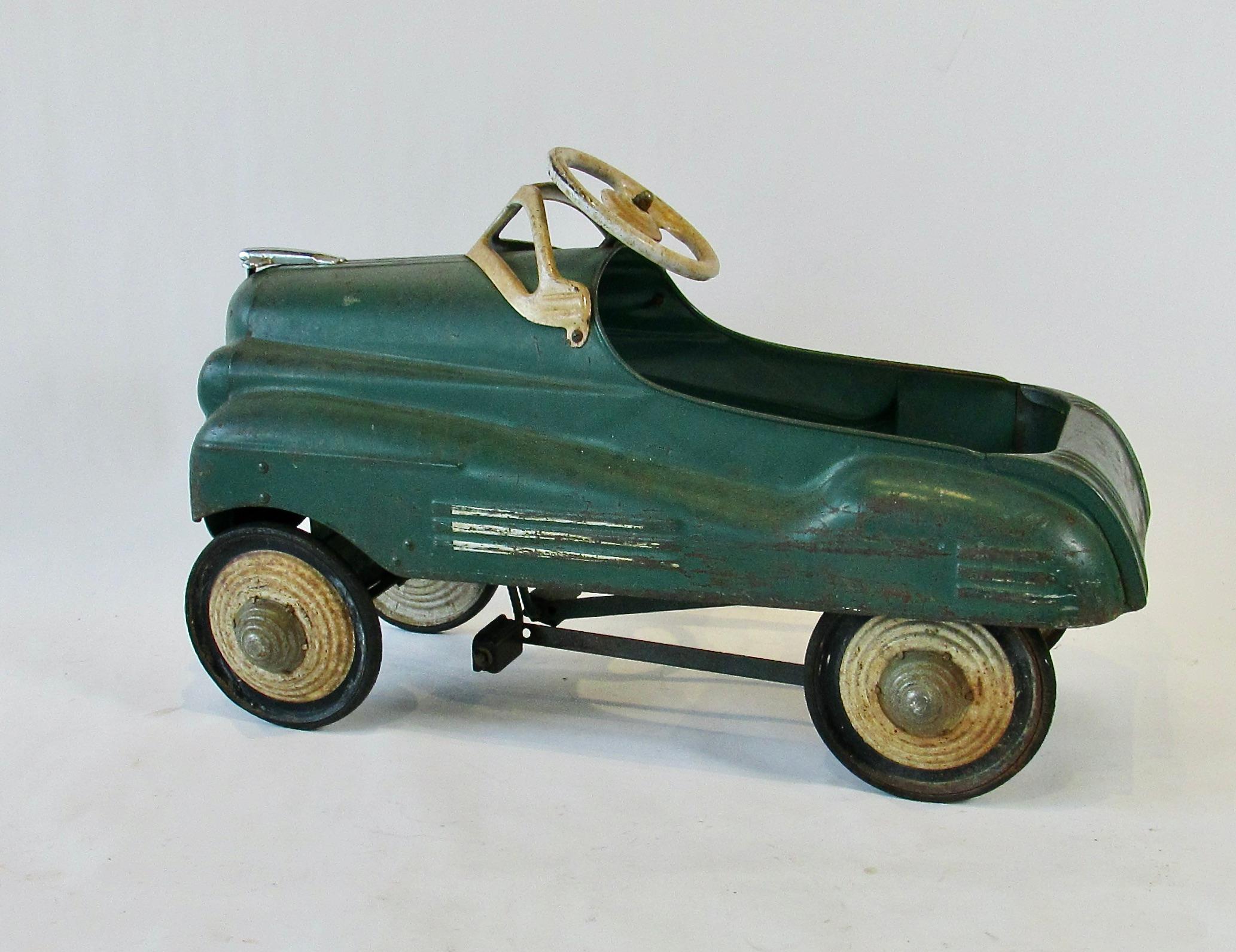1940s Pressed Steel Pedal Car by the Murray Co. in original paint 4