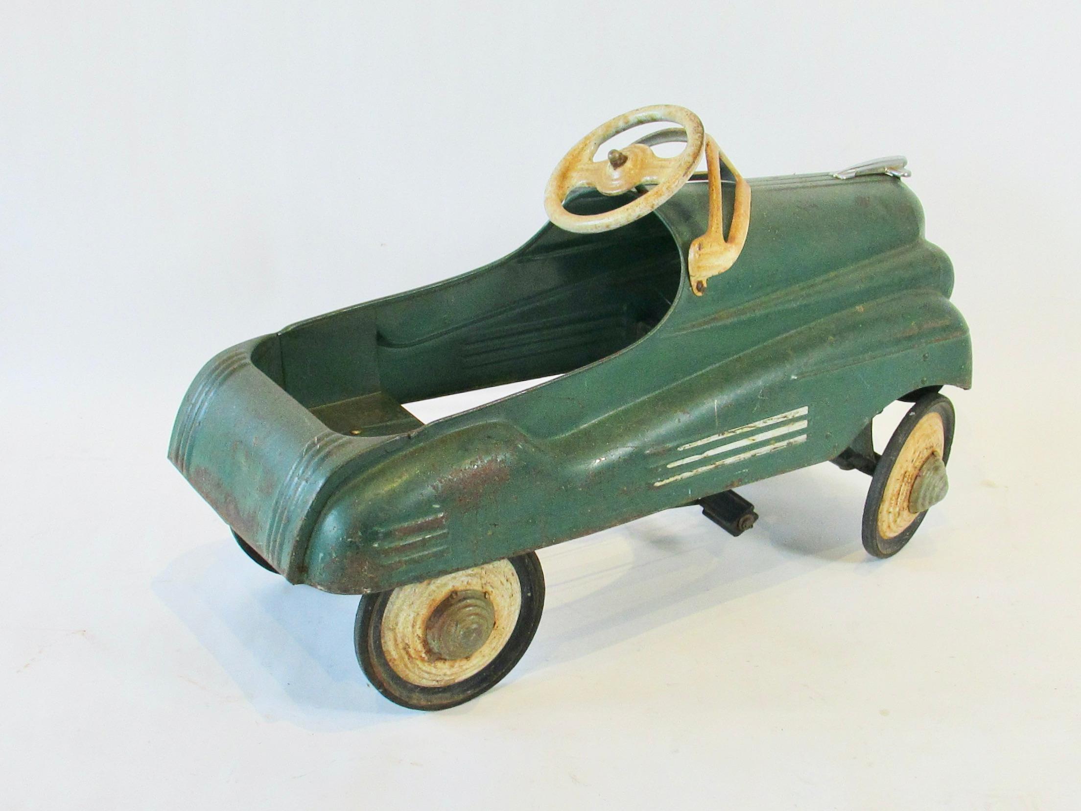 American 1940s Pressed Steel Pedal Car by the Murray Co. in original paint