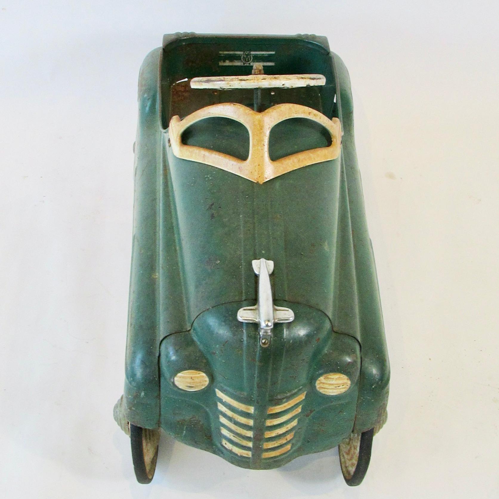 Mid-20th Century 1940s Pressed Steel Pedal Car by the Murray Co. in original paint