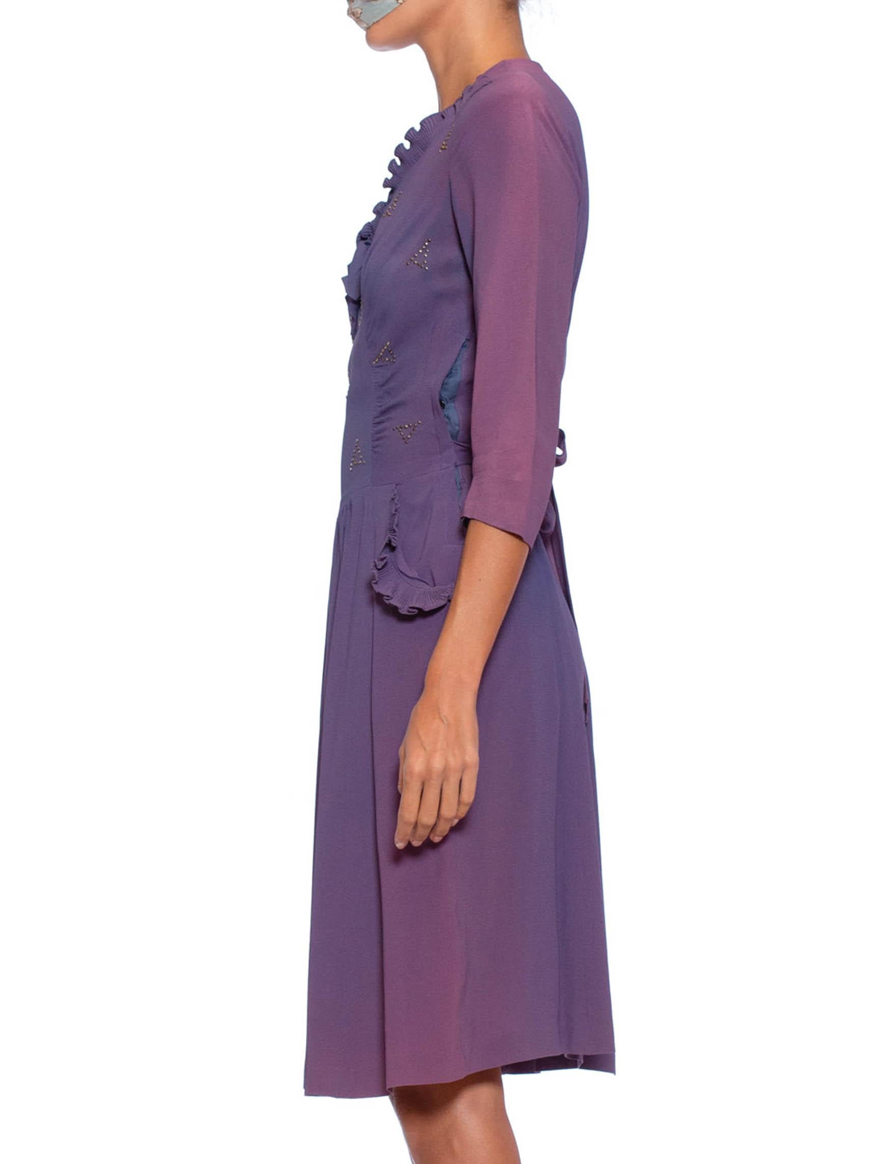 1940s purple dress