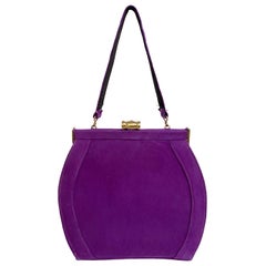 1940s purple Suede Handbag
