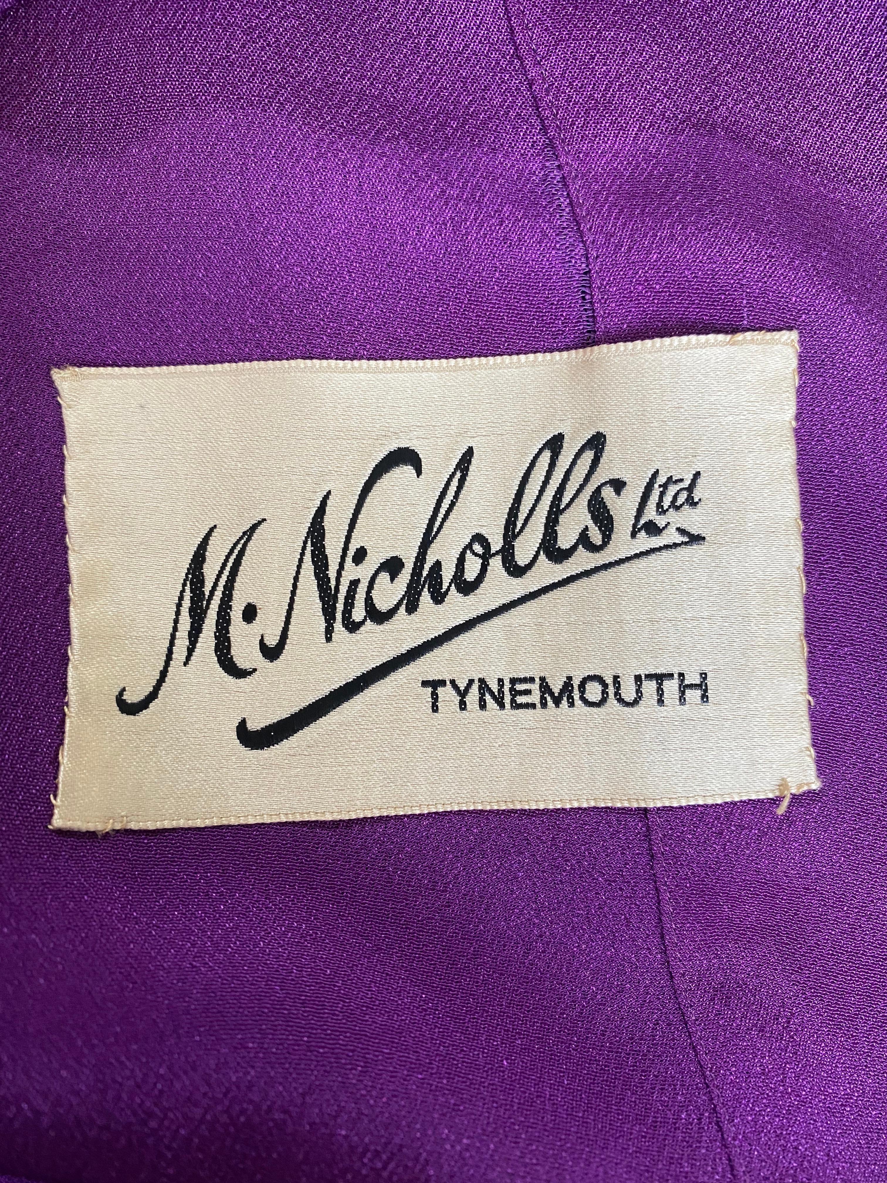 1940s Purple Velvet and Lame Jacket For Sale 1
