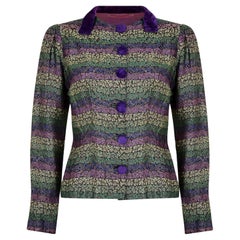1940s Purple Velvet and Lame Jacket