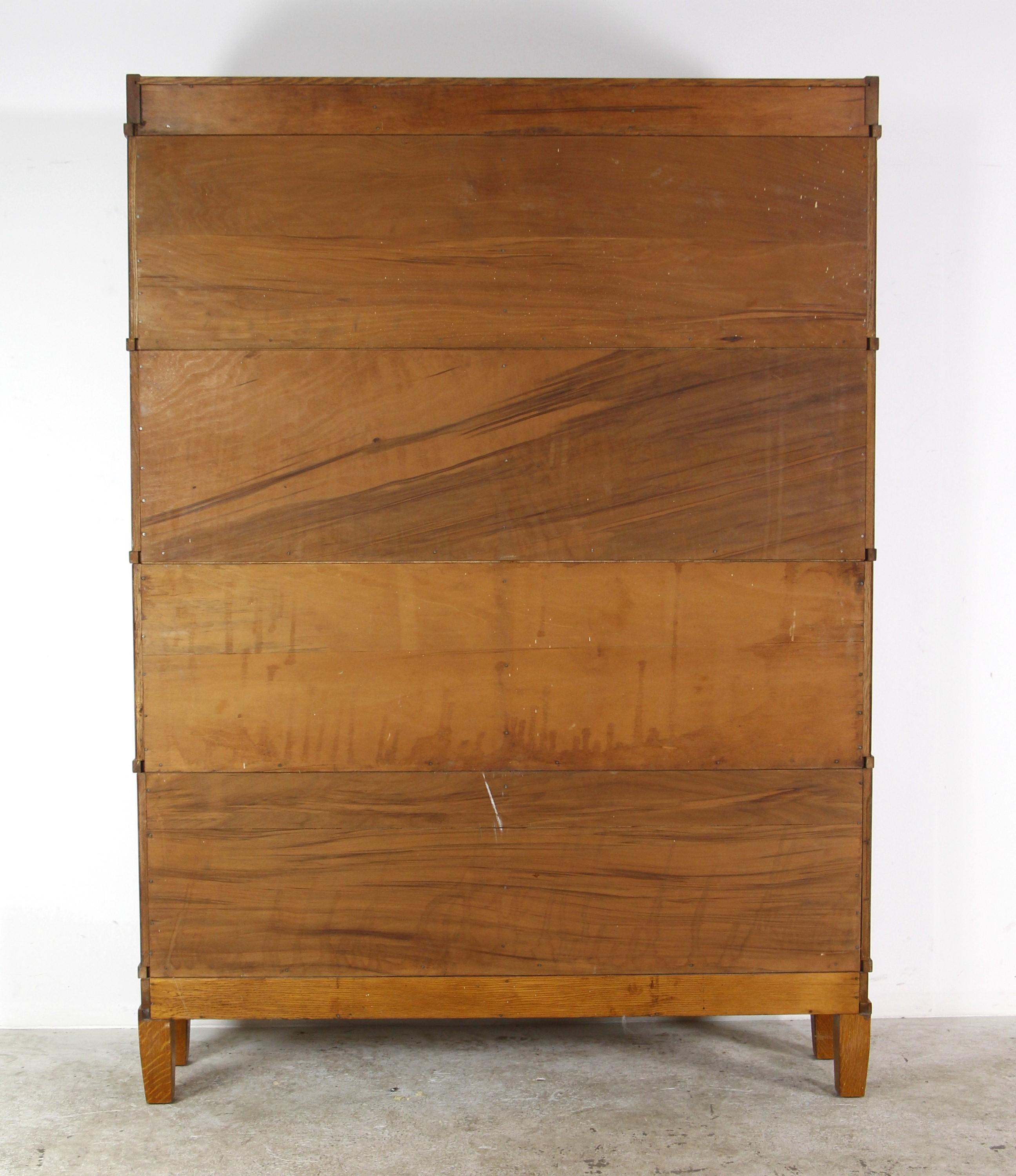 1940s Quarter Sawn Oak Barrister Bookcase w/ 8 Sections by Wernicke 4