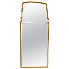 1940s Queen Anne Beveled Mirror in Gilt Wood Frame