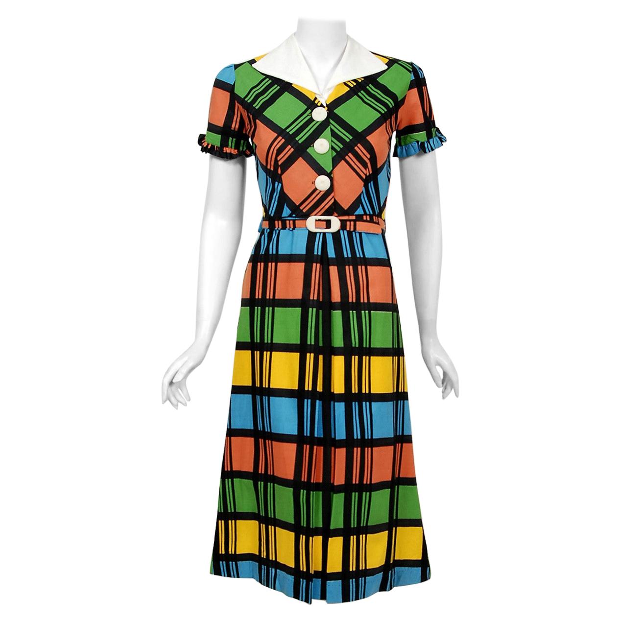 belted swing dress