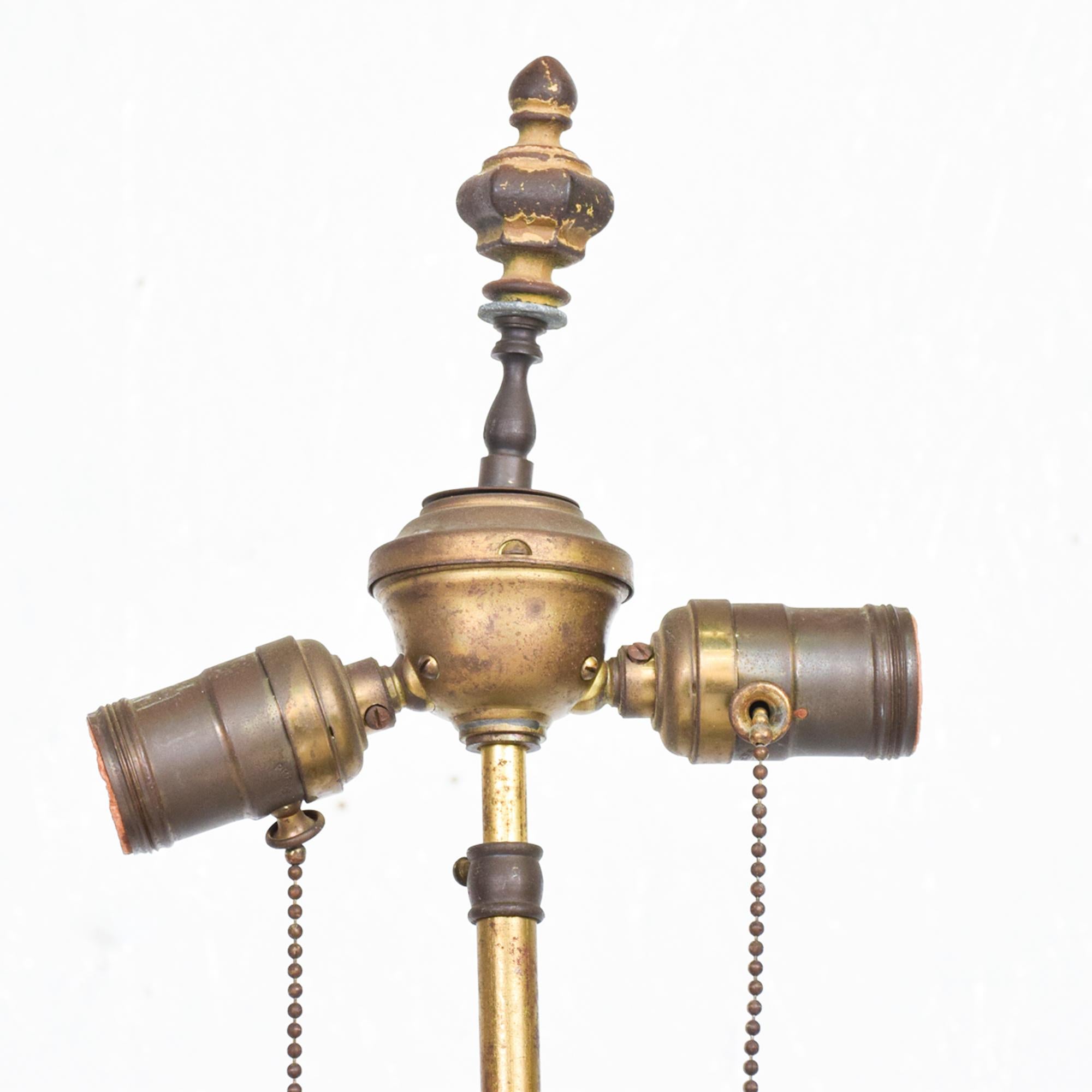 Fabulous French Art Deco Dinanderi Metal Urn Table Lamp  M Poincet  1920s France 3
