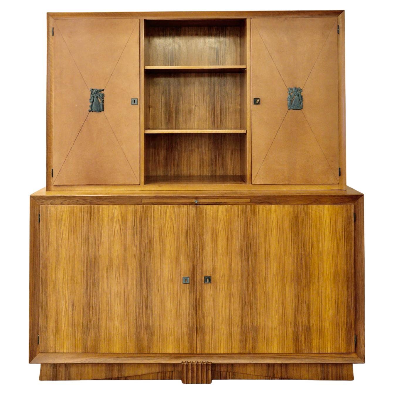 1940s Rare Cabinet by Maurice Jallot