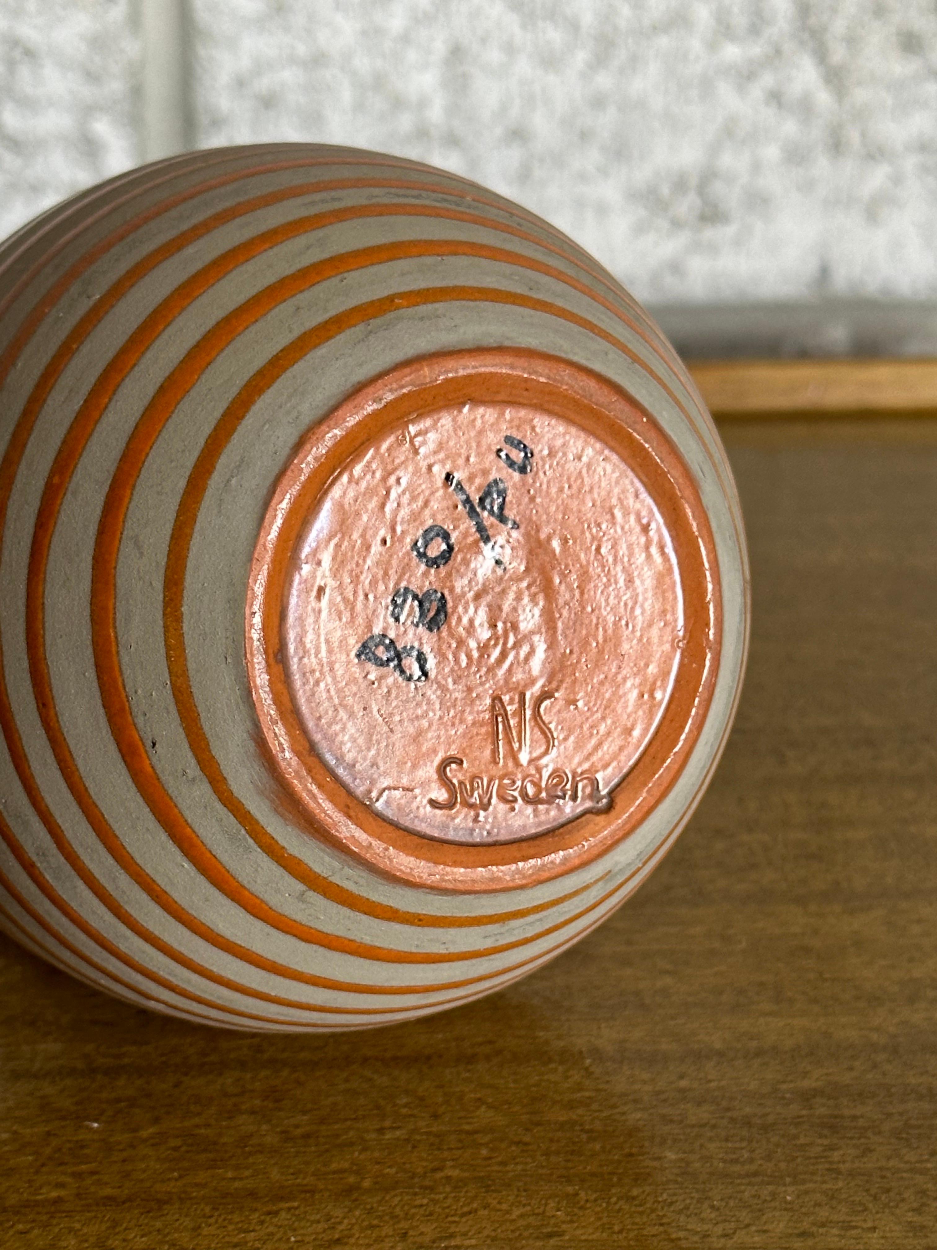 Ceramica Vaso raro degli anni '40 di Erik Mornils per Nittsjö in vendita
