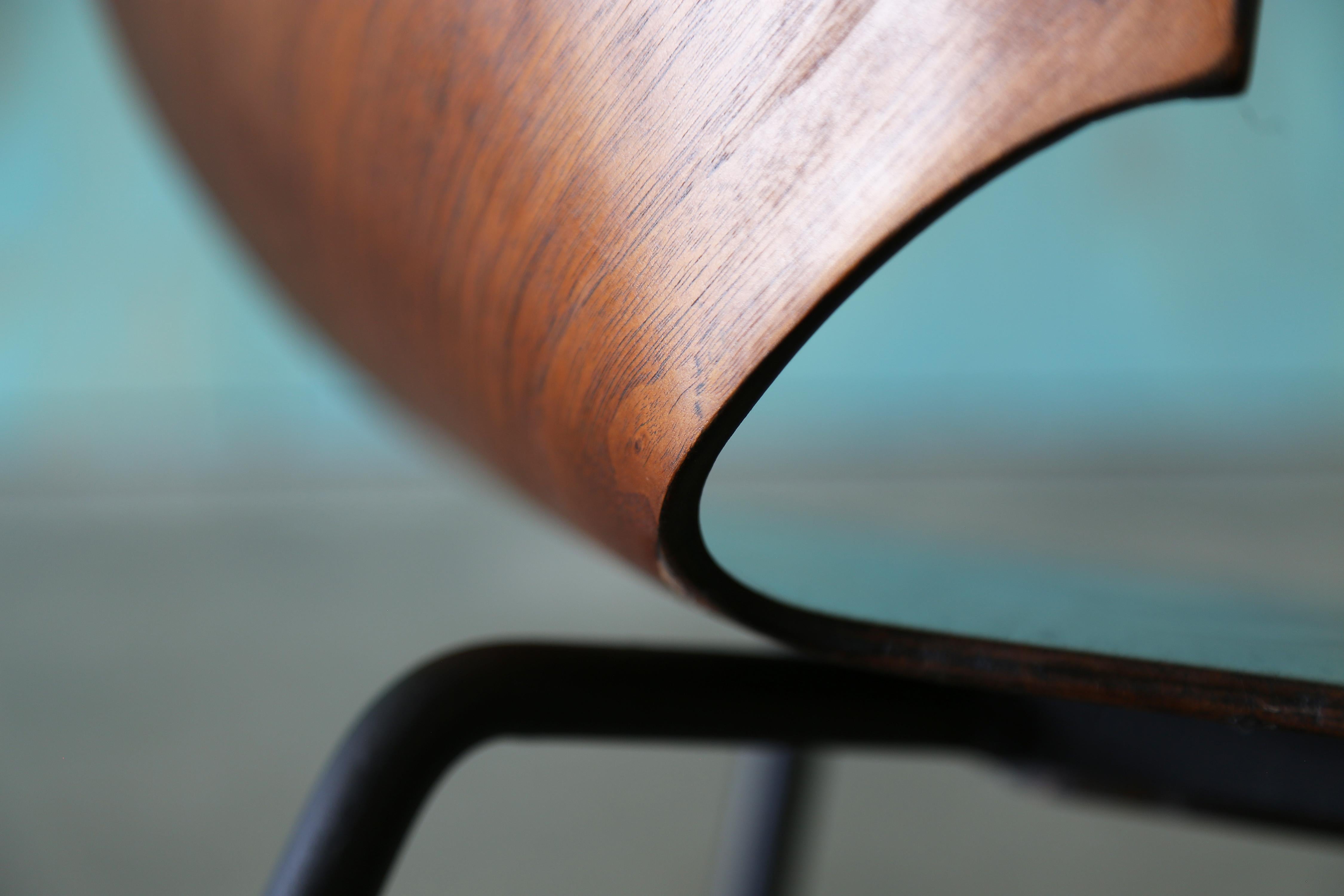 1940s Ray Komai for J.G. Furniture Company Bent Walnut Plywood Chair 4