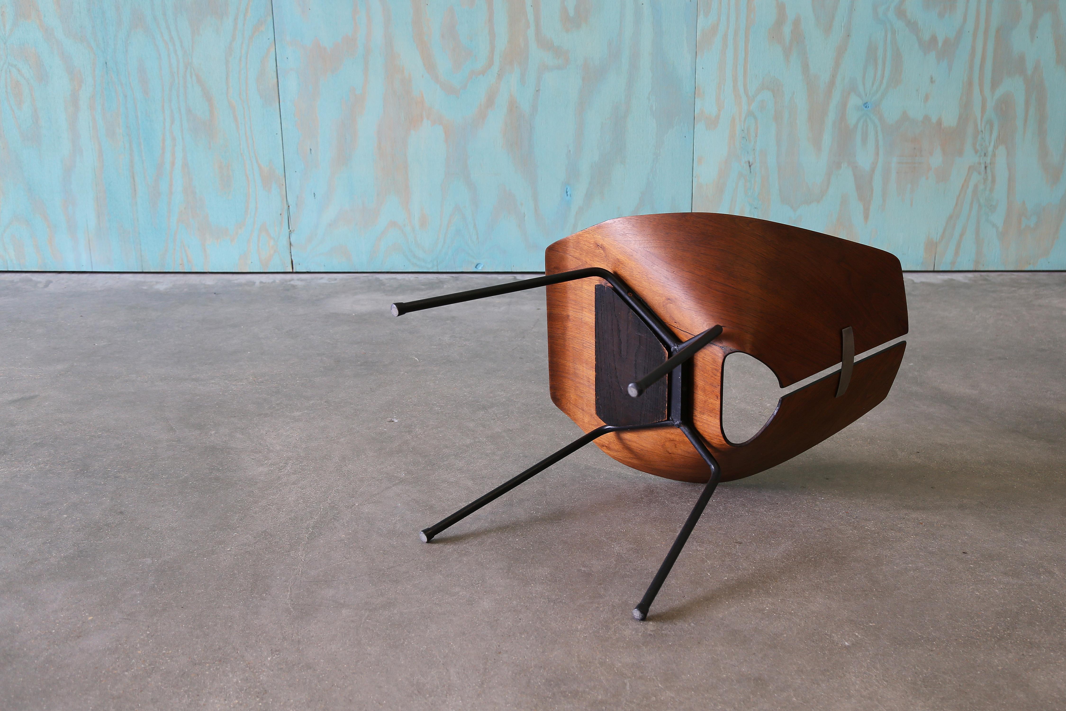 1940s Ray Komai for J.G. Furniture Company Bent Walnut Plywood Chair 2
