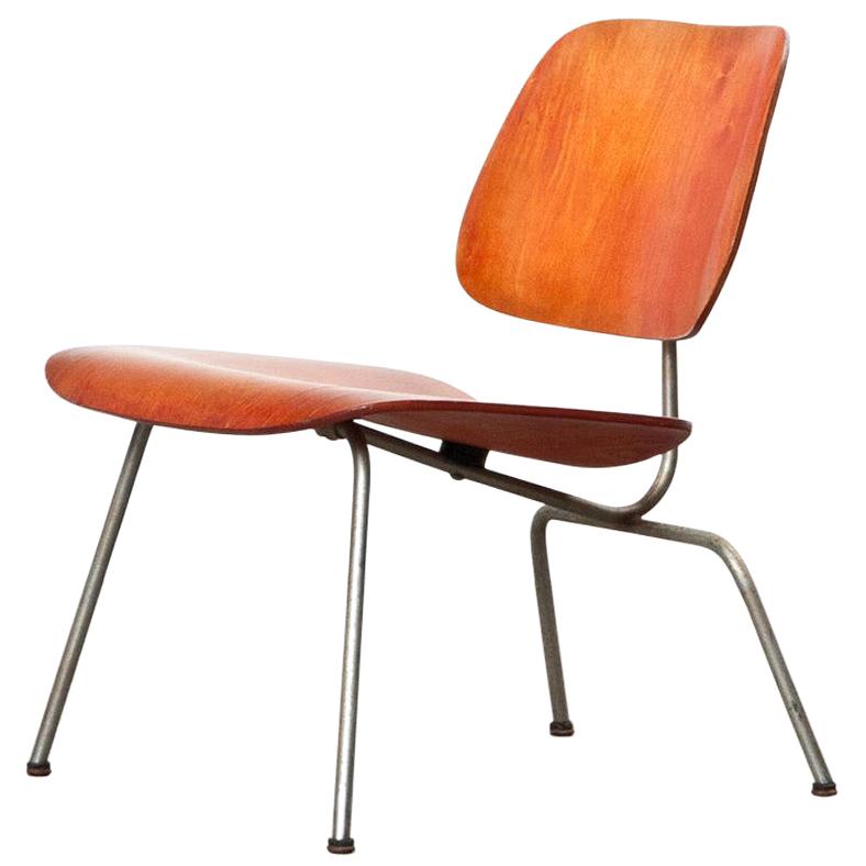 1940s Red Analine LCM Chair by Charles & Ray Eames