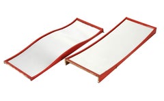 1940s Red Funhouse Distortion Mirrors