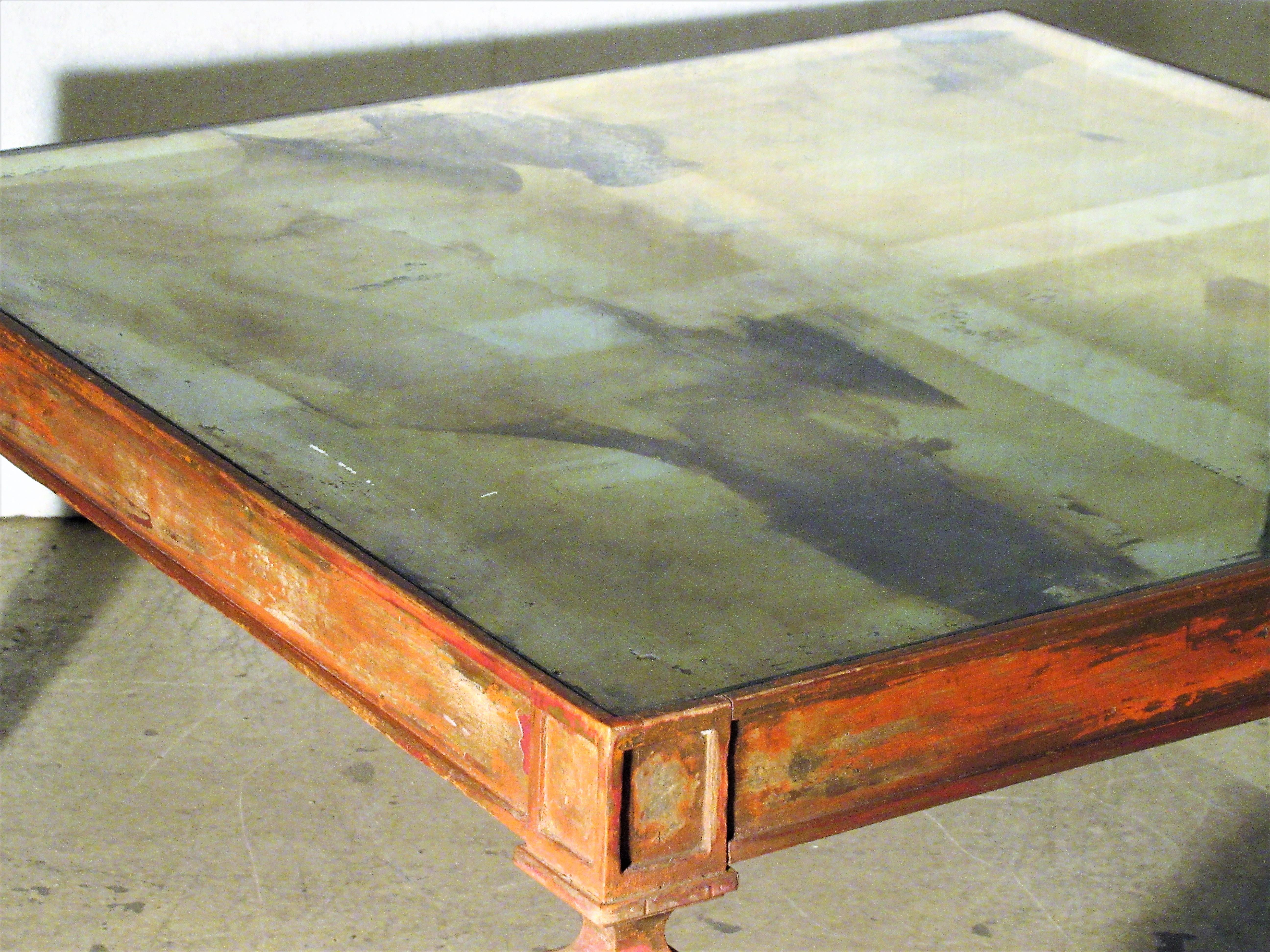 Mid-20th Century 1940's Regency Mirrored Top Coffee Table