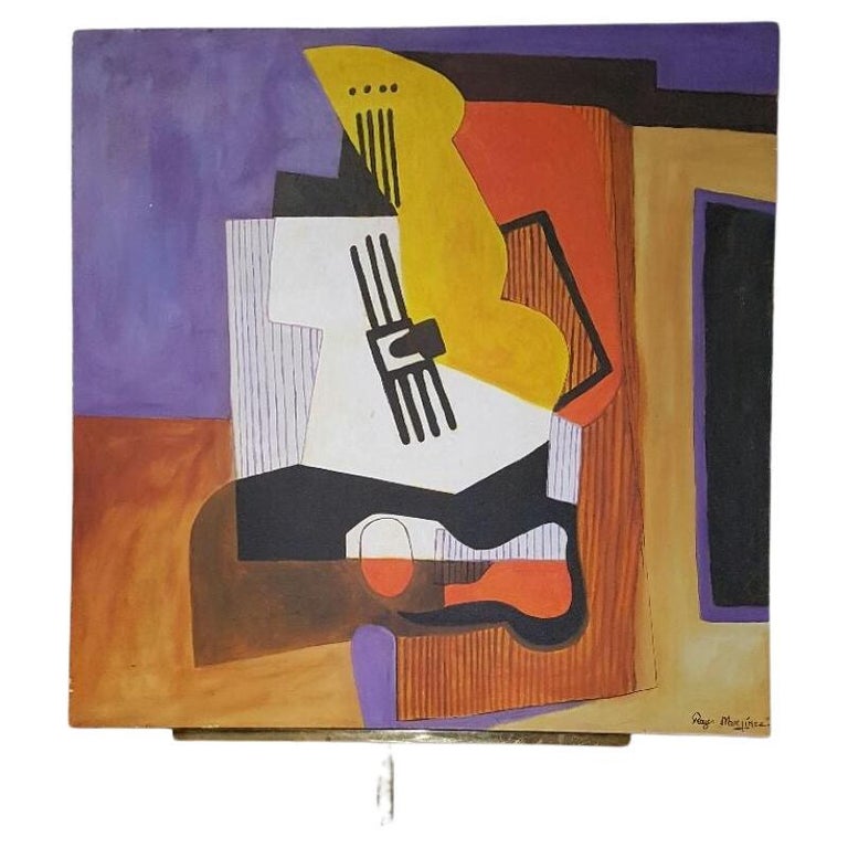 1940er Jahre Rendering Of Pablo Picasso „Stillleben mit Gitarre“ des  Künstlers Ray Martinez im Angebot bei 1stDibs