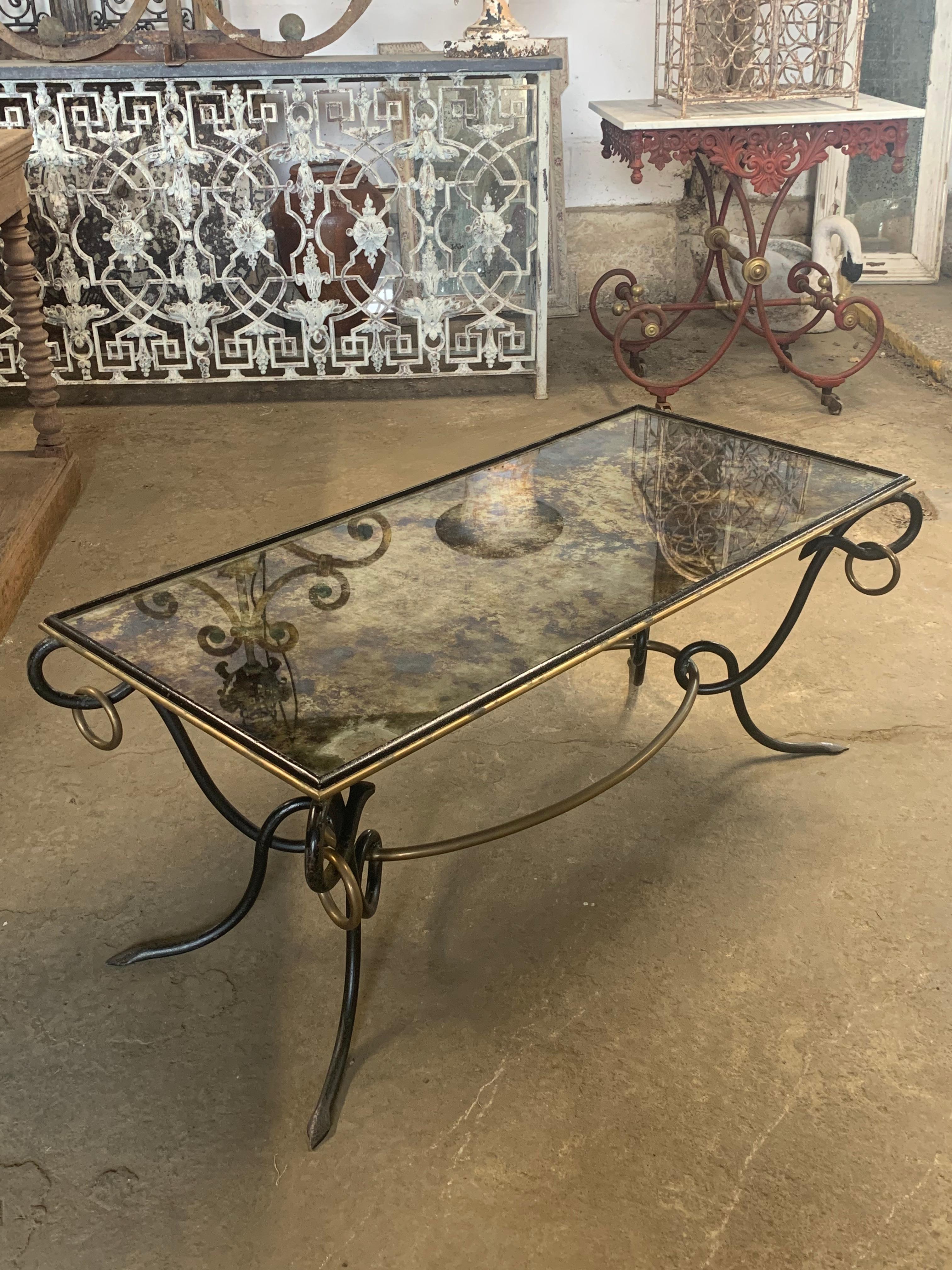 French 1940’s Rene Drouet Coffee Table For Sale