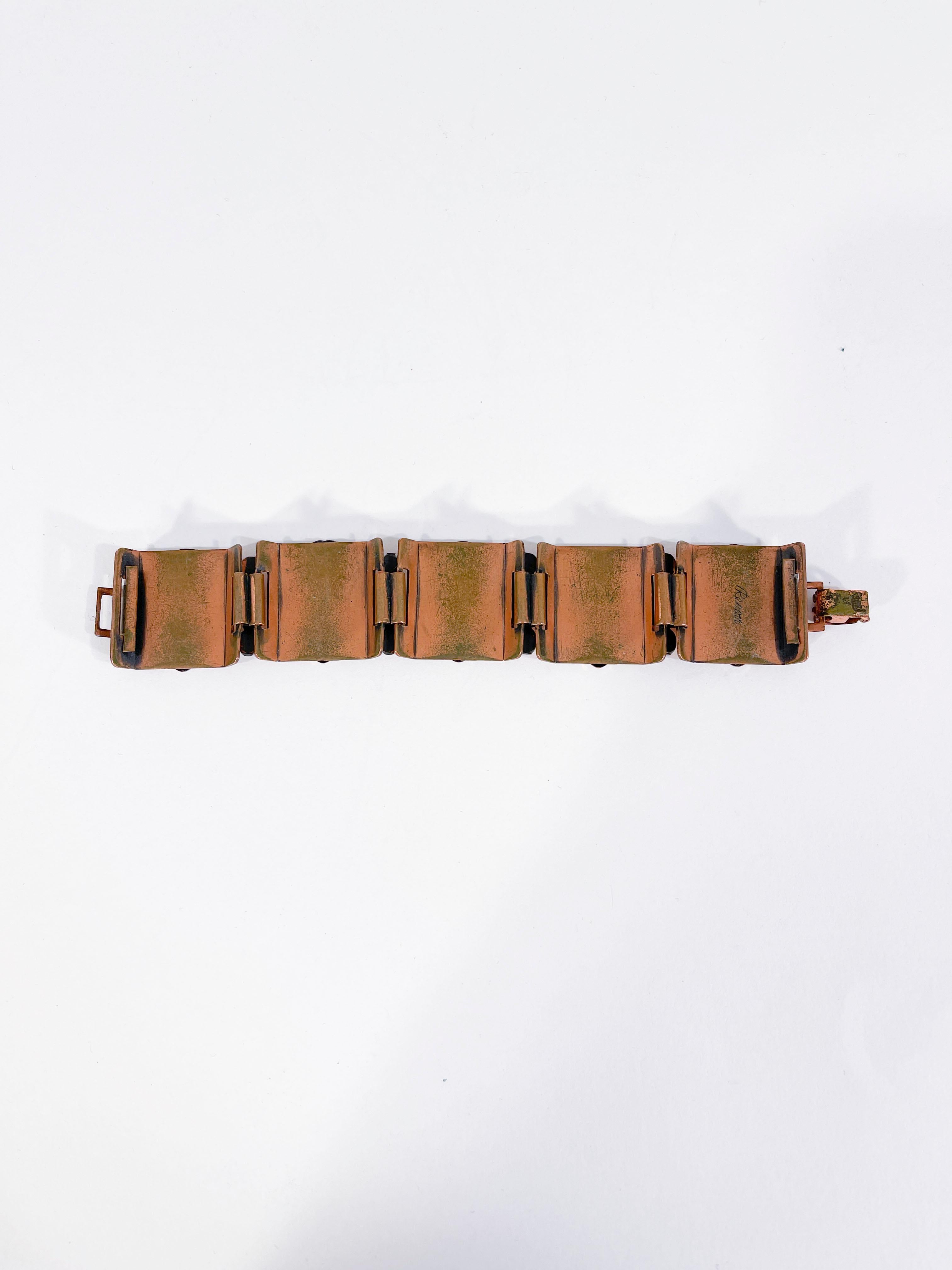 1940s Renoir Copper Muse Bracelet and Earring Set 1