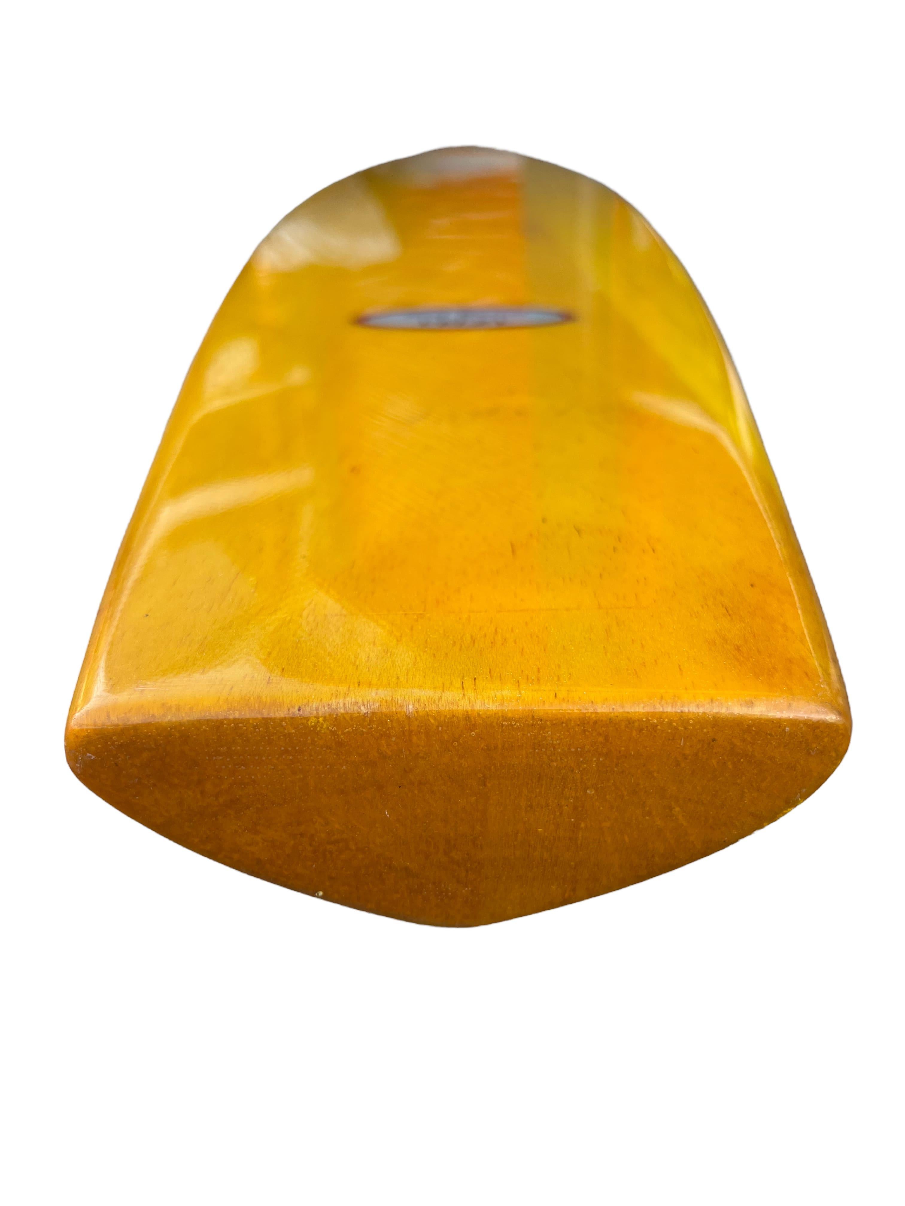 1940s Replica Dale Velzy Golden Balsawood King Kamehameha Hot Curl Surfboard 1