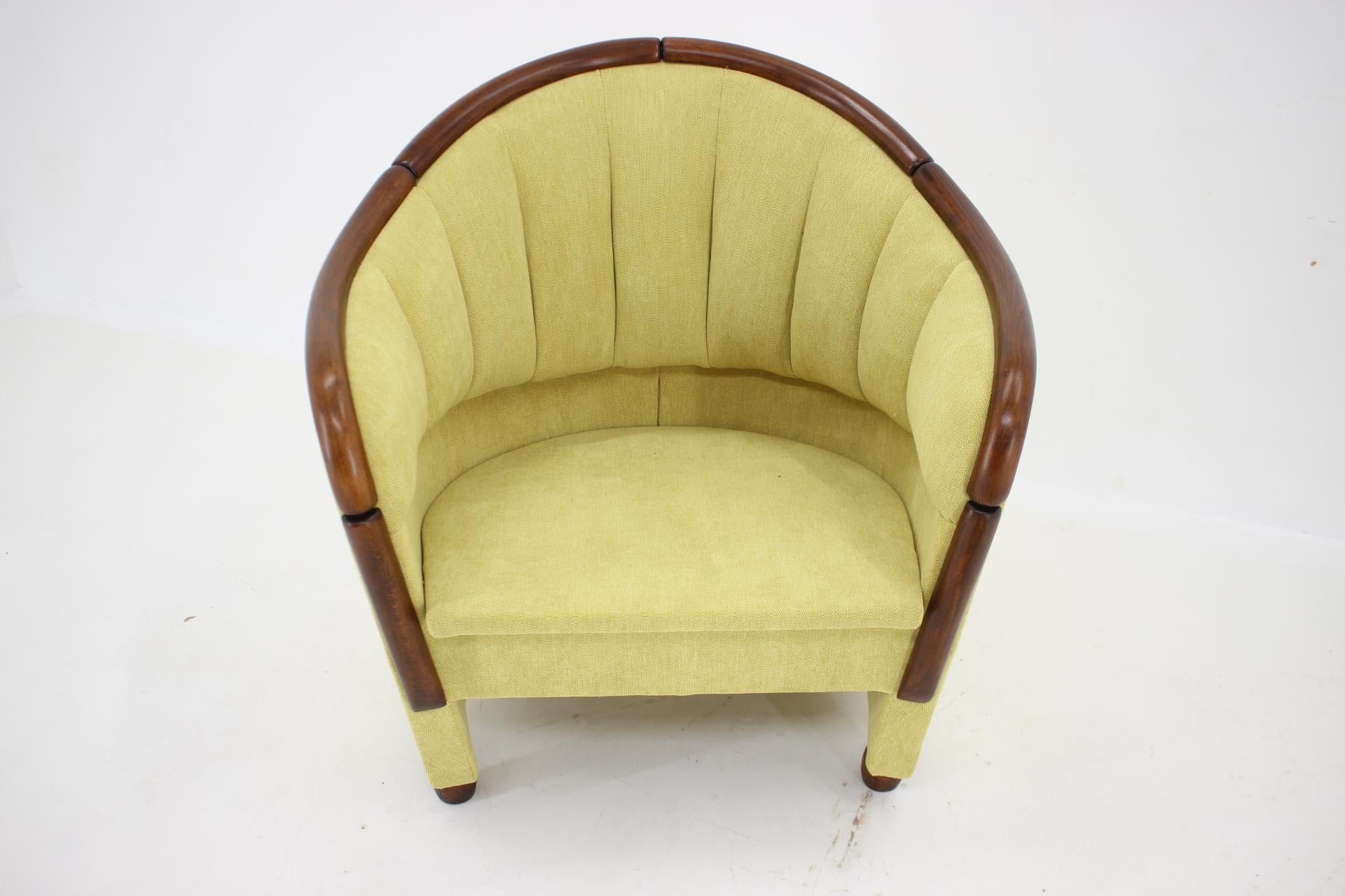 1940s Restored Armchair, Czechoslovakia 8