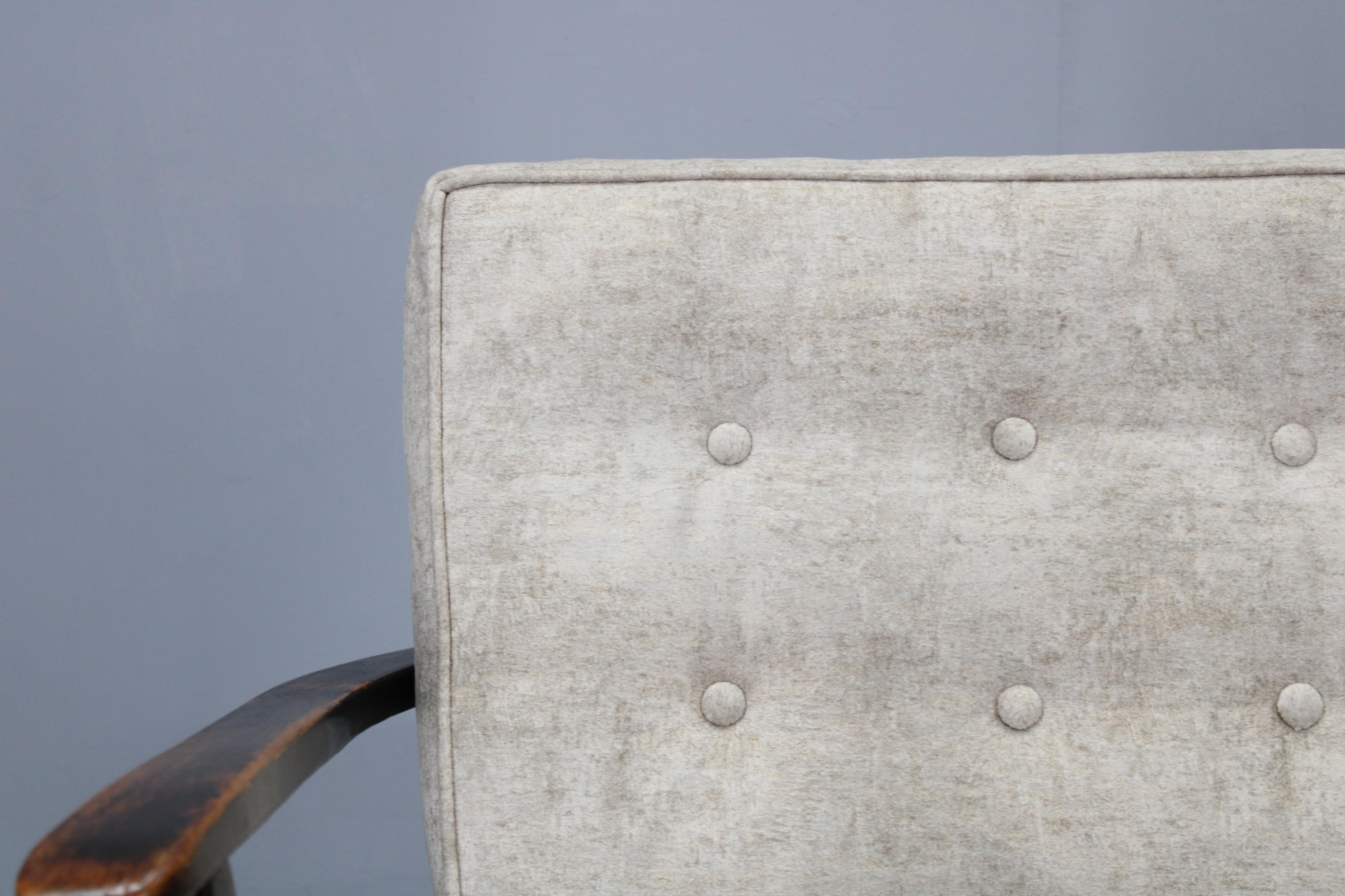 1940er Jahre Restaurierter Thonet Sessel , Tschechoslowakei (Stoff) im Angebot