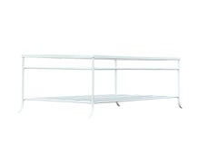 1940s Restored White 2-Tiered Wrought Iron Silhouette Coffee Table