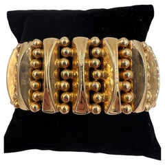 1940 Retro Oro rosa de 18 quilates Pulsera ancha con depósito