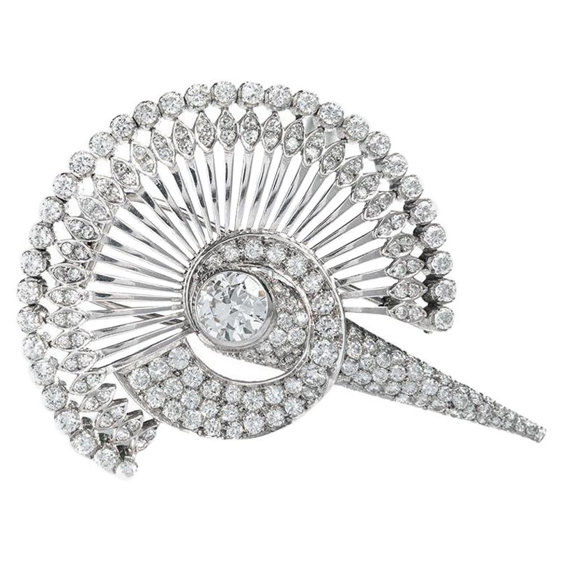 1940S Retro Diamond Brooch
