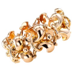 1940s Retro Rose Gold Link Bracelet