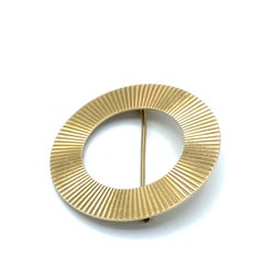 1940s Retro Tiffany & Co. Yellow Gold Eternity Circle Brooch