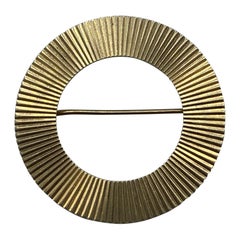 1940s Retro Tiffany & Co. Yellow Gold Eternity Circle Brooch