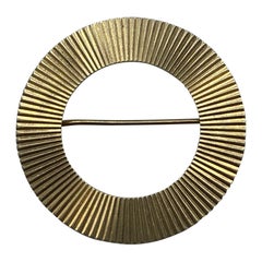 1940s Retro Tiffany & Co. Yellow Gold Eternity Circle Brooch 