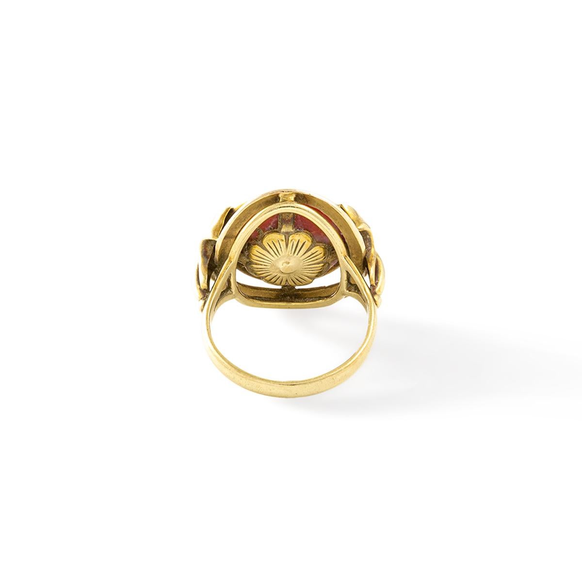 Art Nouveau Yellow Gold Ring In Excellent Condition In Geneva, CH