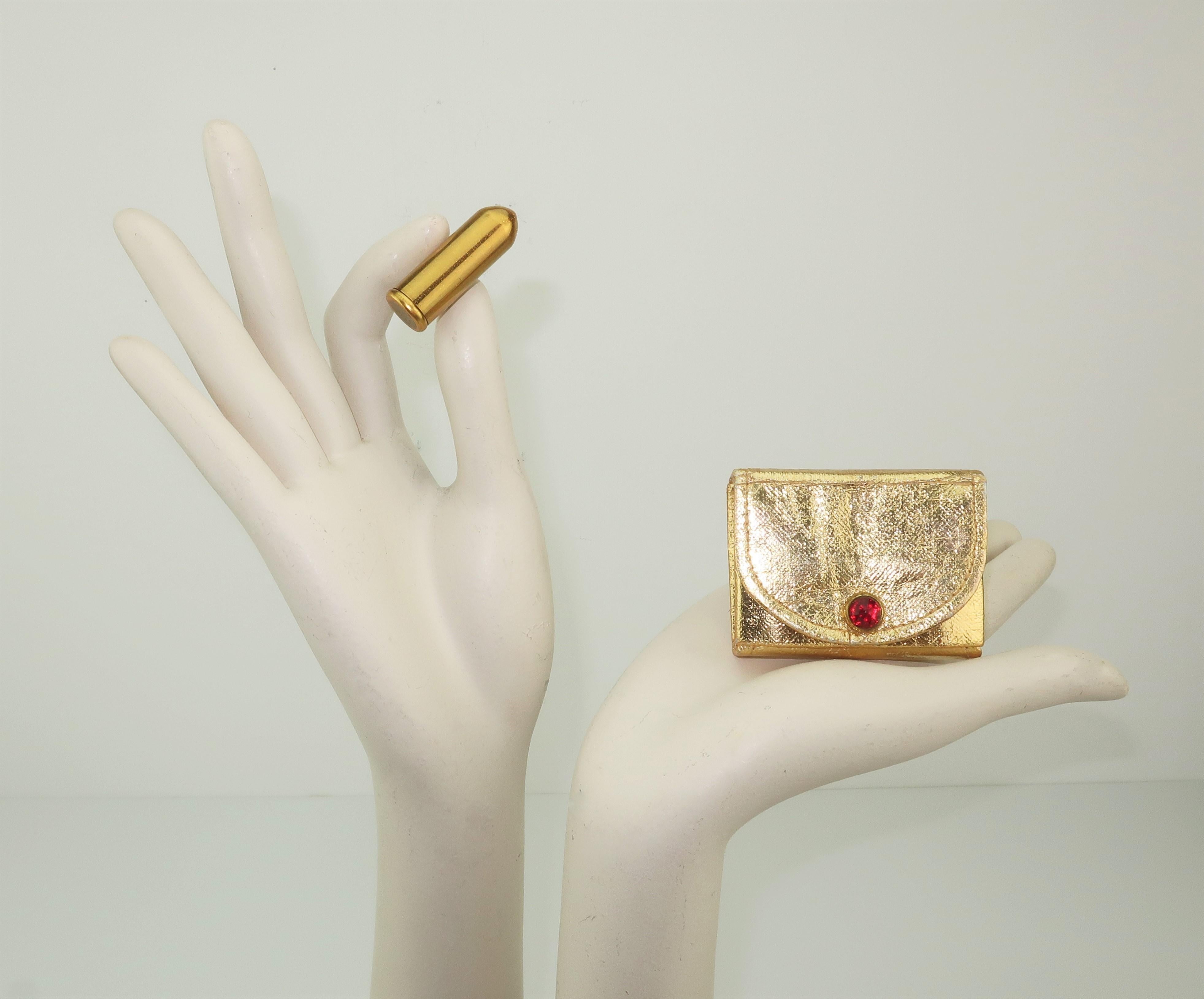 1940's Revlon 'Bullet' Lipstick Set With Gold Case 1