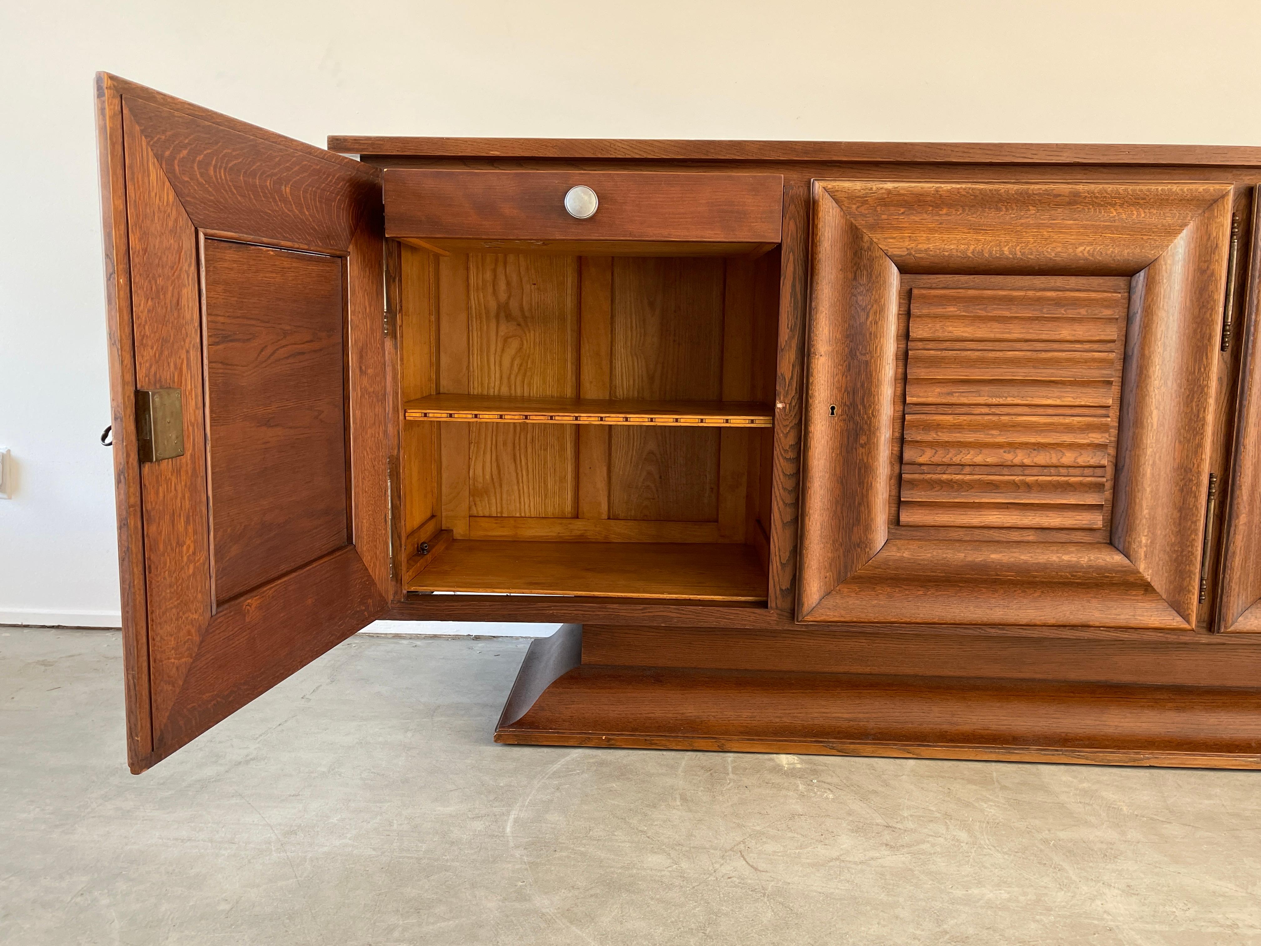 1940's Ribbed Oak Cabinet 6