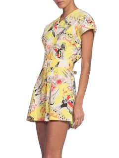 1940's Rockabilly Style Cotton Romper Jumpsuit