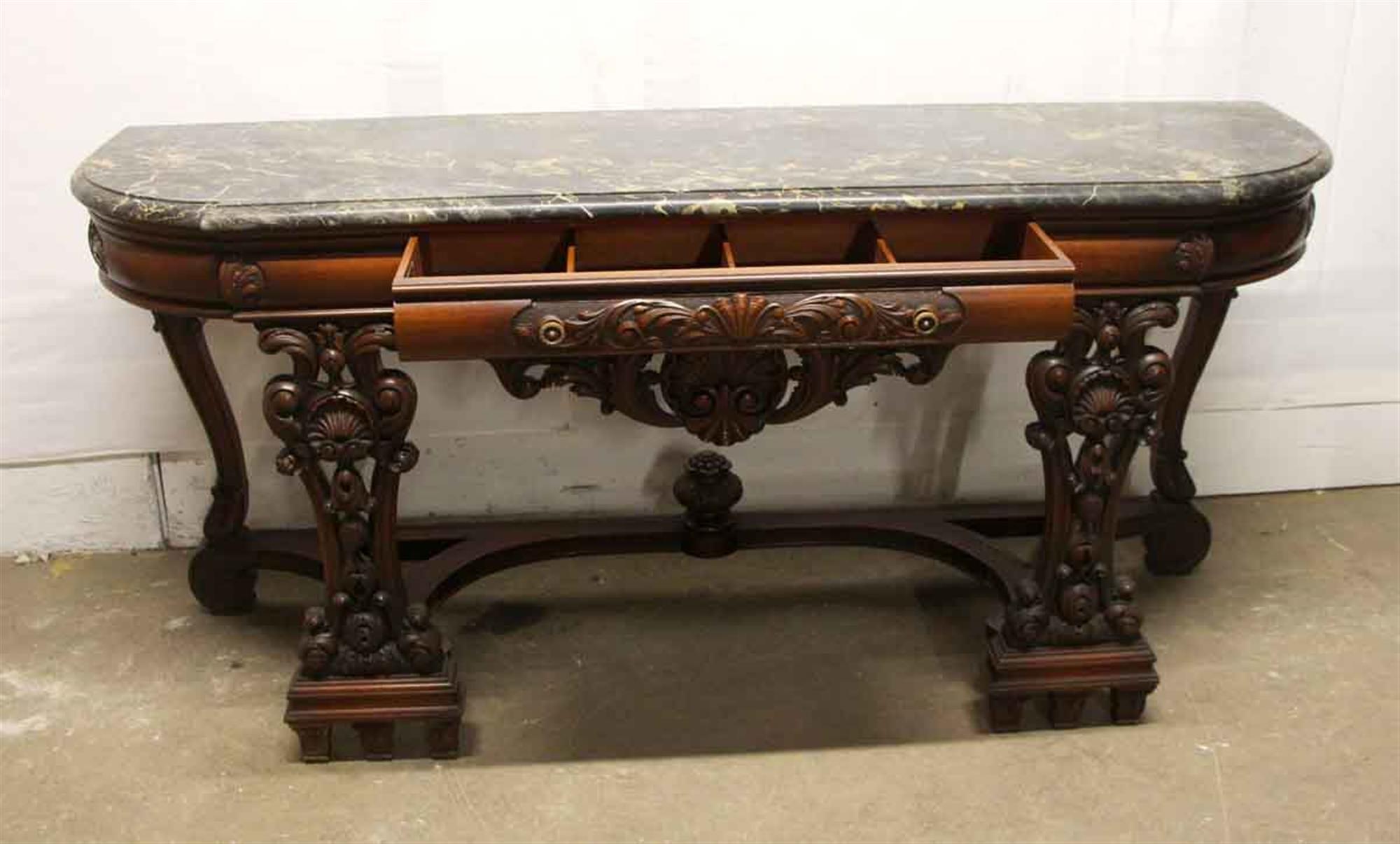 carved entry table
