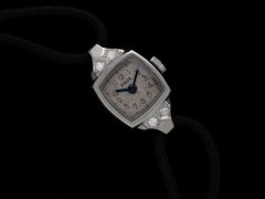 Reloj de cóctel Rolex 1940 Vintage para señora - Platino y diamantes