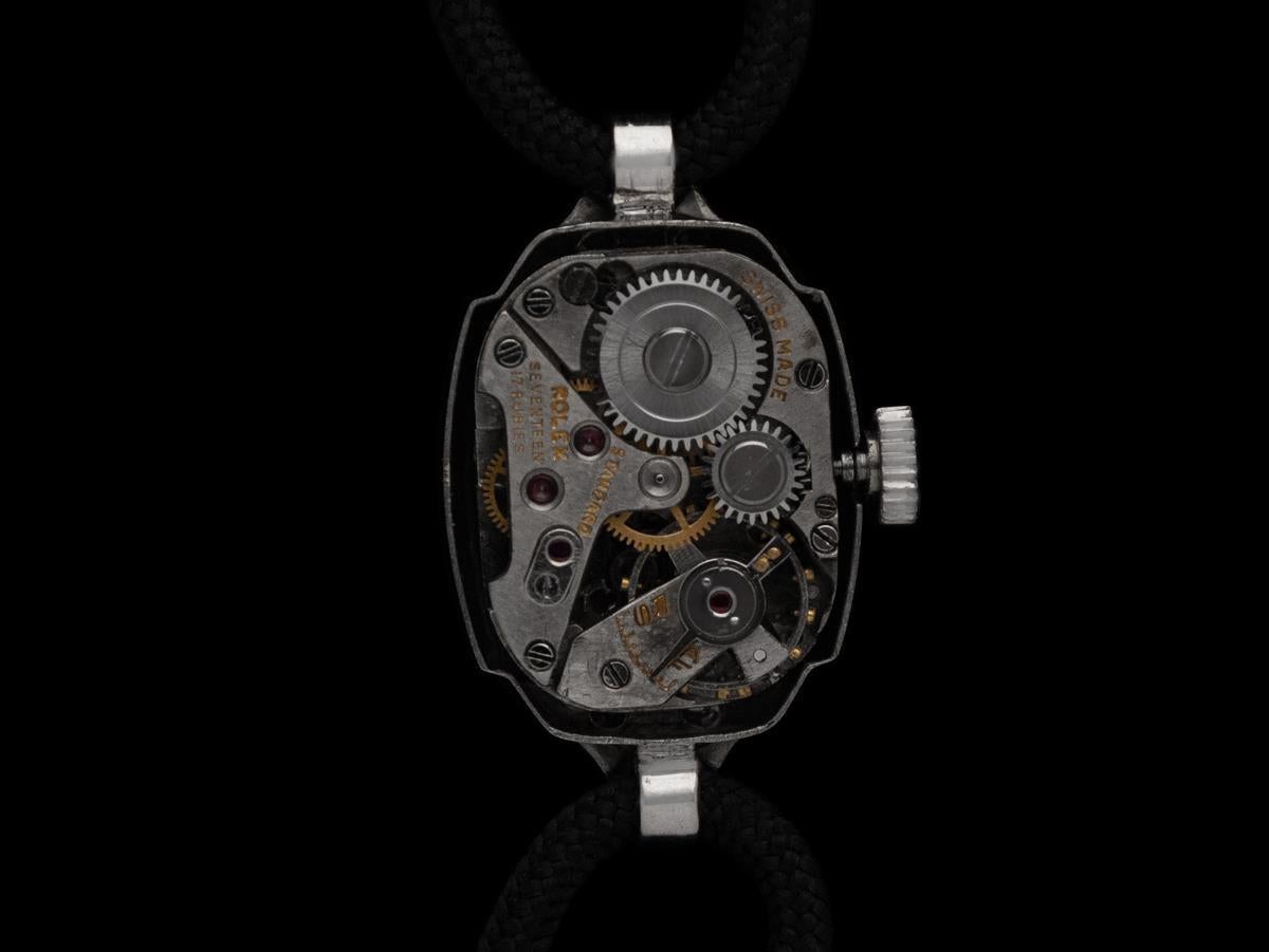 1940's Rolex Ladies Vintage Cocktail Watch - Platinum & Diamonds For Sale 1