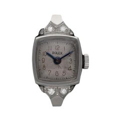 1940
s Rolex Ladies Vintage Cocktail Watch - Platinum 
Diamonds